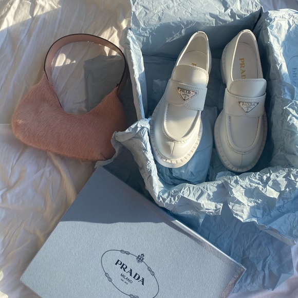 Prada Chocolate brushed leather in white - Picture 2 of 6